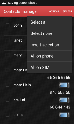 Screenshot of the application Contact manager - #3