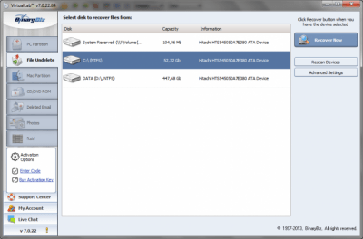 Screenshot of the application VirtualLab - #2