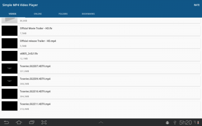 Screenshot of the application Simple MP4 Video Player - #4