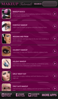 Screenshot of the application Beauty Makeup Tutorials - #7