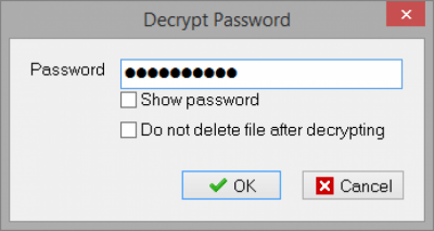 Screenshot of the application EncryptOnClick - #2