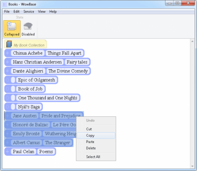 Screenshot of the application WowBase - #2