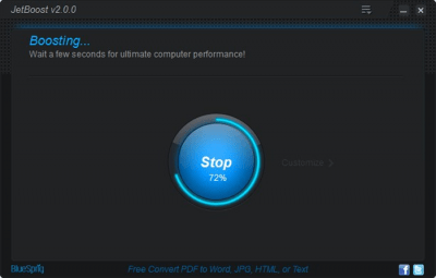Screenshot of the application JetBoost - #2