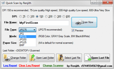 Screenshot of the application QuickScan - #2