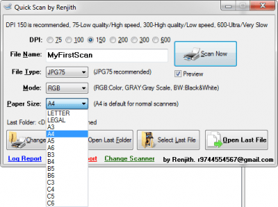 Screenshot of the application QuickScan Portable - #3