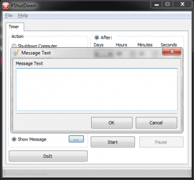 Screenshot of the application PShutDown - #4