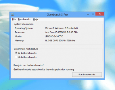 Screenshot of the application Geekbench - #2
