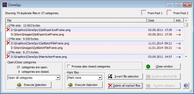 Screenshot of the application CloneSpy - #3