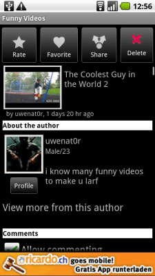 Screenshot of the application Funny Videos - #4