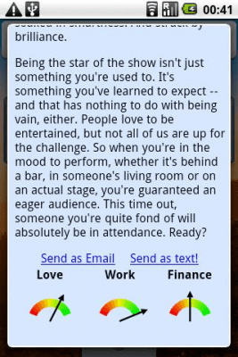Screenshot of the application Horoscope Widget - #2