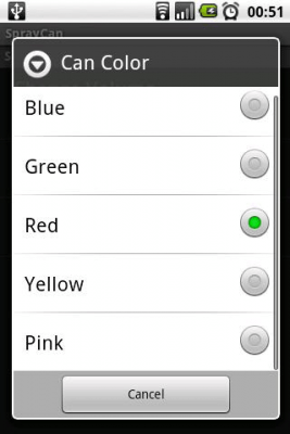 Screenshot of the application Spray Paint Can - #2