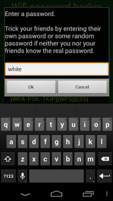 Screenshot of the application Fake wifi password hacker - #5