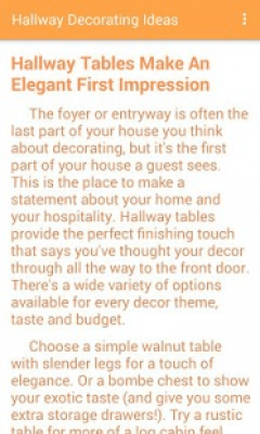 Screenshot of the application Hallway Decorating Ideas - #7