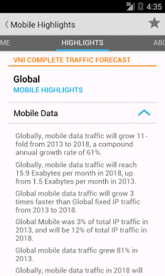 Screenshot of the application Cisco VNI - #2