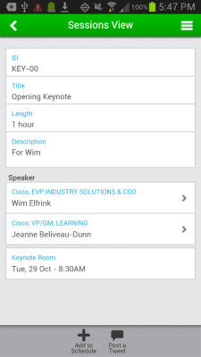 Screenshot of the application Internet of Things World Forum - #3