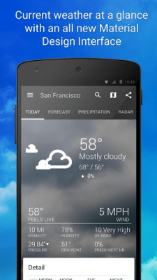 Screenshot of the application 1Weather - #3