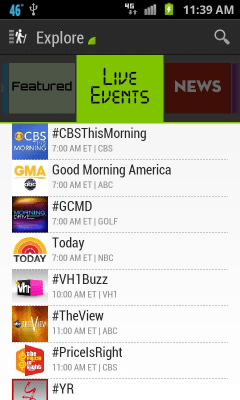 Screenshot of the application Explore 140: Twitter Directory - #2