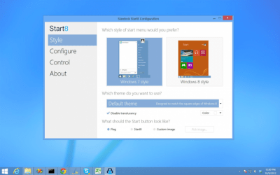 Screenshot of the application Start8 - #3