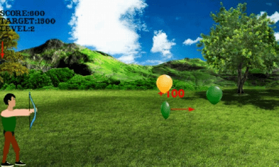 Screenshot of the application Bow Arrow and Balloon - #2
