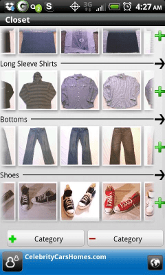 Screenshot of the application ClosetVirtual - #2