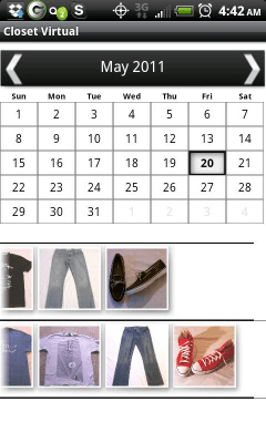 Screenshot of the application ClosetVirtual - #4