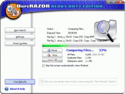 Screenshot of the application DupeRazor Duplicate Files Removal Kit - #3