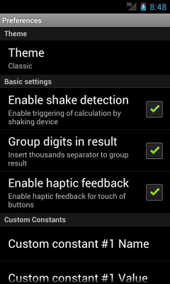 Screenshot of the application Shake Calc - Calculator - #7