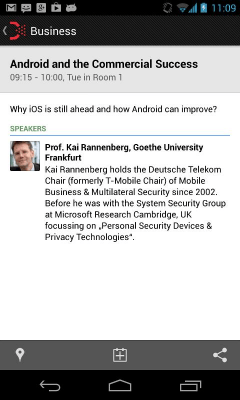 Screenshot of the application Droidcon Berlin 2013 - #3