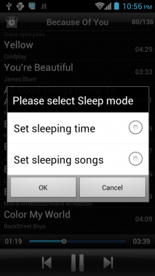 Screenshot of the application Timer Music Player - #2