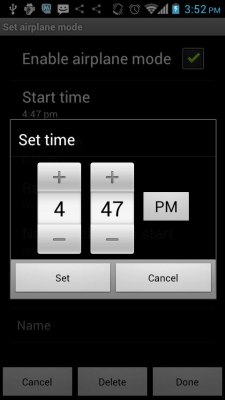 Screenshot of the application Auto Airplane Mode - #6