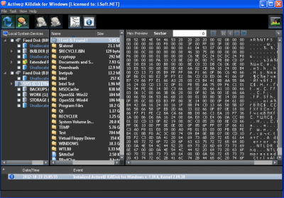 Screenshot of the application Active@ KillDisk - #2