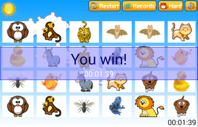 Screenshot of the application Memory Game - #2