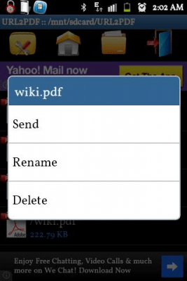 Screenshot of the application Web to PDF Converter - #4