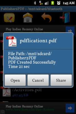 Screenshot of the application Publisher to PDF Converter - #5