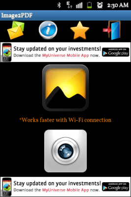 Screenshot of the application Image to PDF Converter - #1