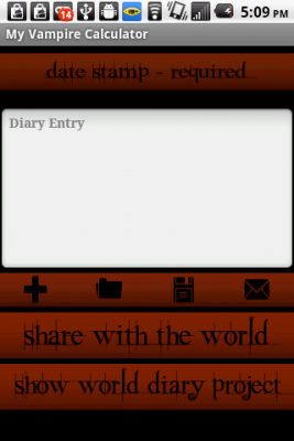 Screenshot of the application Vampire Secret Diary + WDP - #3