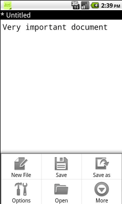Screenshot of the application Small Text Editor - #2