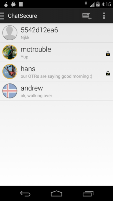 Screenshot of the application ChatSecure - #7