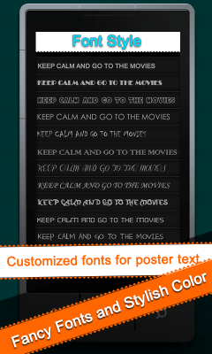 Screenshot of the application KEEP CALM POSTER STUDIO - #3