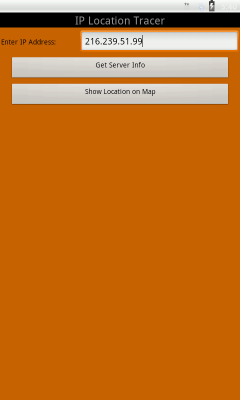 Screenshot of the application IP Address Tracer - #2