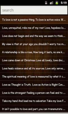 Screenshot of the application Awesome Quotes Free - #5