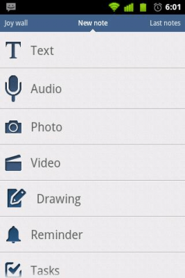 Screenshot of the application Deepmemo - #2