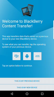 Screenshot of the application BlackBerry Content Transfer - #6