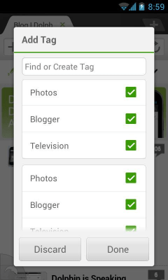 Screenshot of the application Dolphin: Evernote Add-on - #3