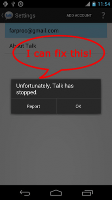 Screenshot of the application GTalk IS Fix (ROOT) - #2