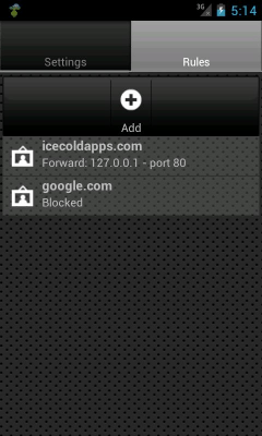 Screenshot of the application Proxy Server - #5