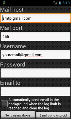Screenshot of the application Email Server - #7