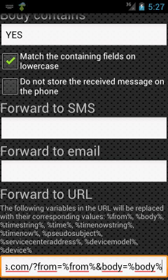 Screenshot of the application SMS Gateway Ultimate - #4
