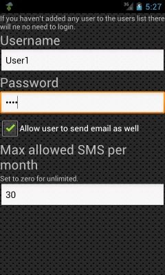 Screenshot of the application SMS Gateway Ultimate - #5