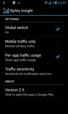 Screenshot of the application Bytes Insight - #3